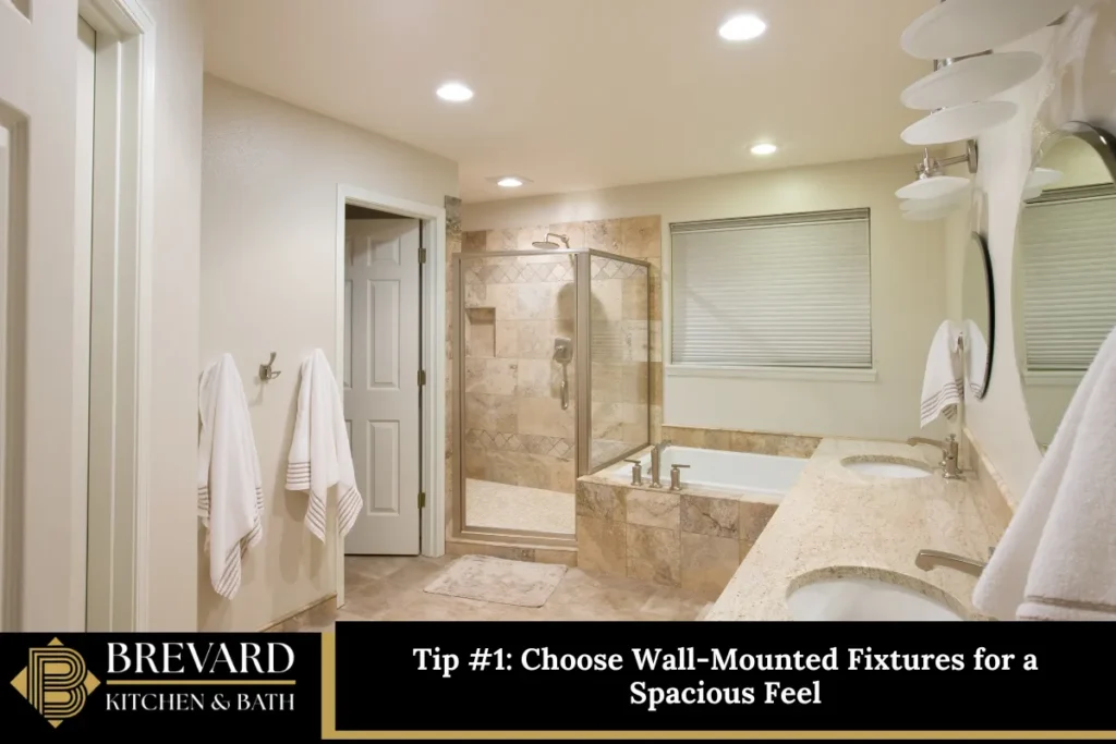 Tip #1 Choose Wall-Mounted Fixtures for a Spacious Feel
