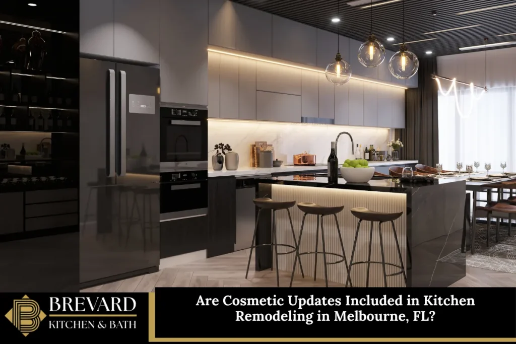 Modern kitchen with cosmetic updates in Melbourne, FL