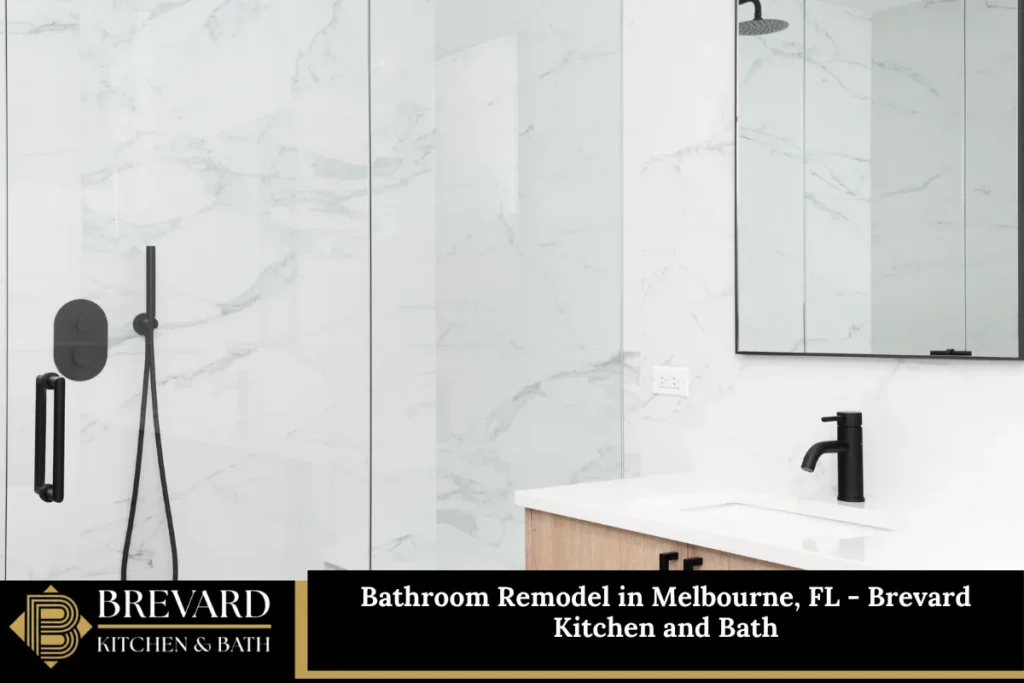 Modern bathroom remodel in Melbourne, FL by Brevard Kitchen and Bath