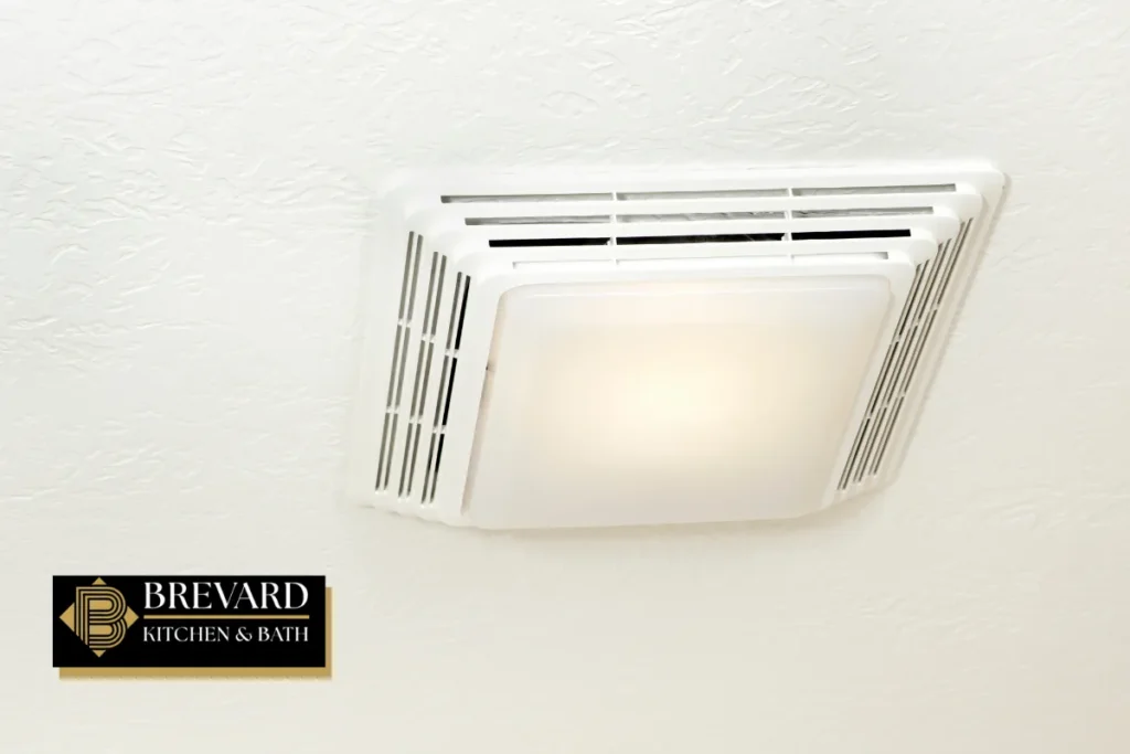 Bathroom exhaust fan with a built-in light